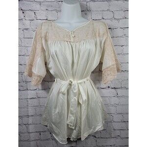 Vintage Nylon And Lace Nightgown Lingerie Short Legnth Med